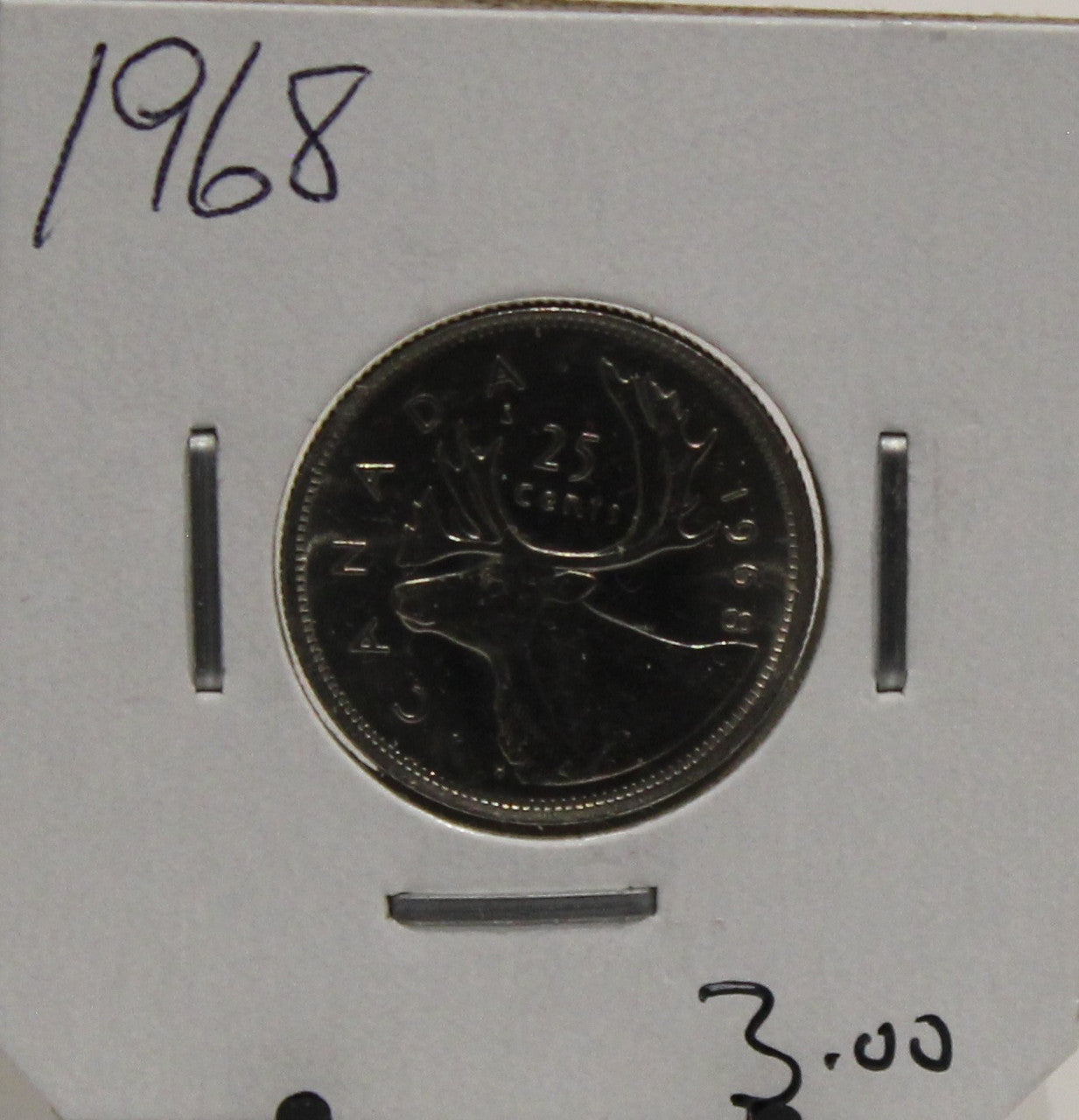 1968 CIRCULATION 25-CENT COIN - UNGRADED - AS PICTURED