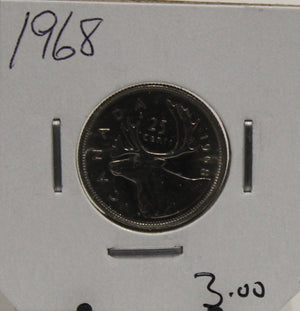 1968 CIRCULATION 25-CENT COIN - UNGRADED - AS PICTURED