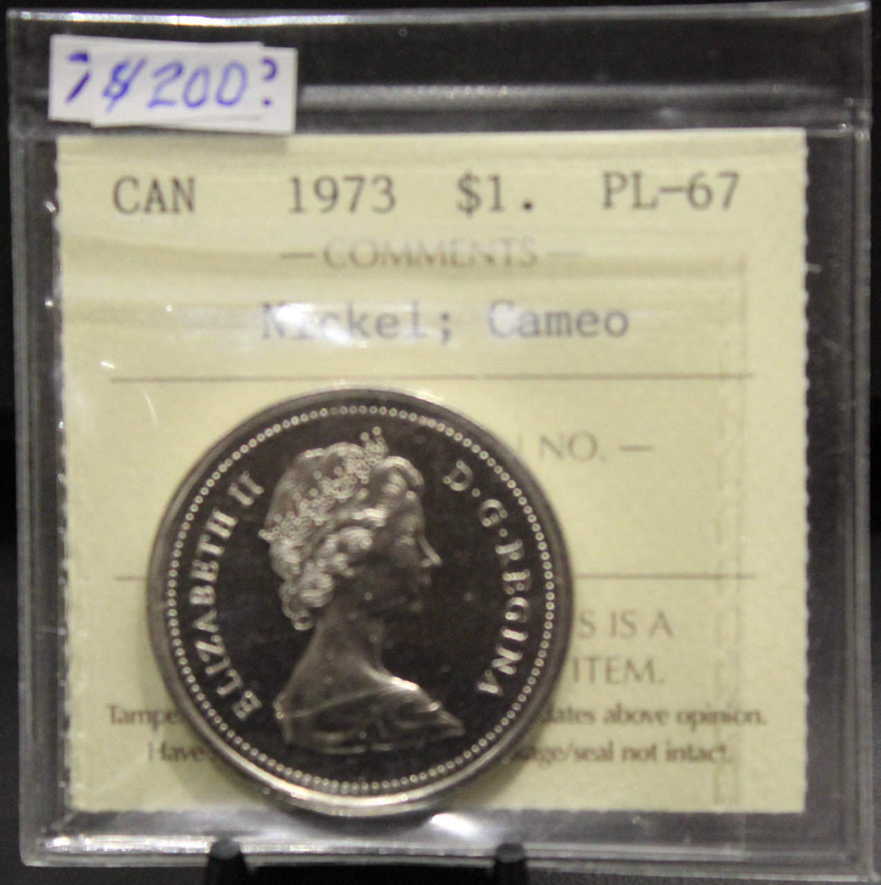 1973 CIRCULATION $1 COIN - NICKEL - CAMEO - PL-67
