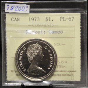 1973 CIRCULATION $1 COIN - NICKEL - CAMEO - PL-67