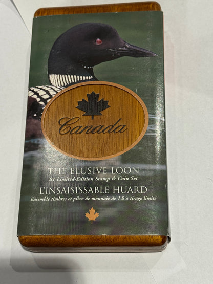 [AUCTION ONLY] 2004 THE ELUSIVE LOON $1 LIMITED-EDITION STAMP AND COIN SET