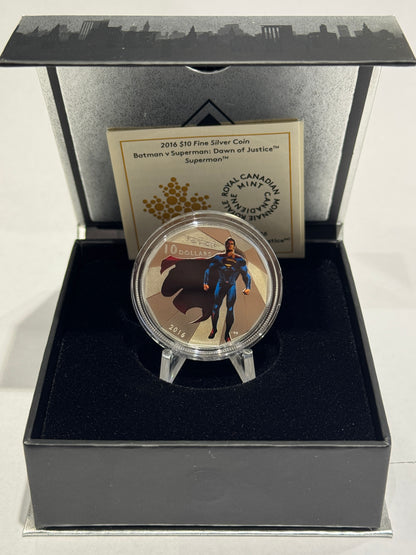 [AUCTION ONLY] 2016 $10 BATMAN V SUPERMAN DAWN OF JUSTICE: SUPERMAN FINE SILVER COIN