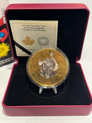 [AUCTION ONLY] 2017 $50 DC COMICS ORIGINALS THE BRAVE AND THE BOLD 3 OZ FINE SILVER COIN