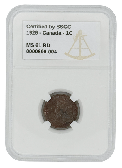 1926 1 CENT CANADA – MS 61 – GRADED (347-002)