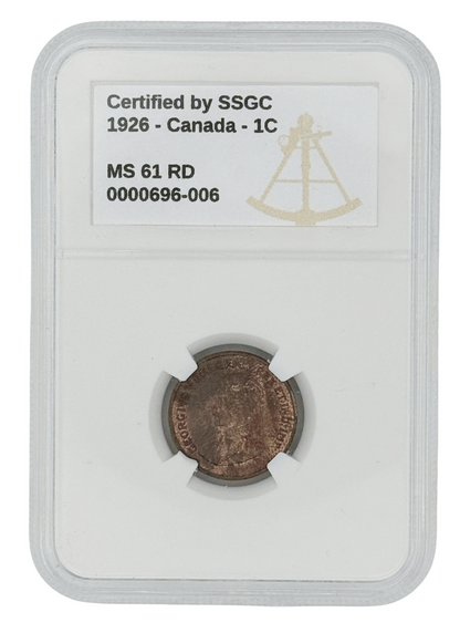 1926 1 CENT CANADA – MS 61 – GRADED (347-006)