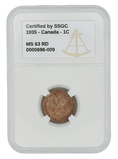 1935 1 CENT CANADA – MS 63 – GRADED (347-007)