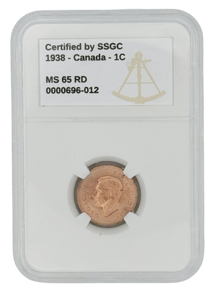 1938 1 CENT CANADA – MS 65 – GRADED (347-010)