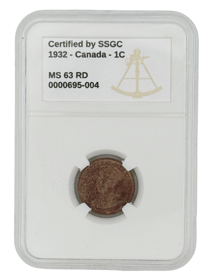 1932 1 CENT CANADA – MS 63 – GRADED (346-008)