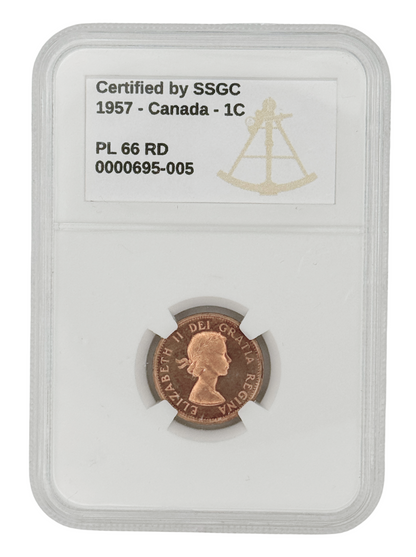 1957 1 CENT CANADA – PL 66 – GRADED (349-012)