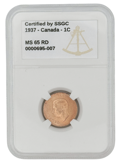 1937 1 CENT CANADA – MS 65 – GRADED (349-003)