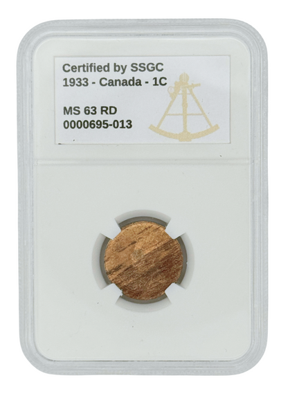 1933 1 CENT CANADA – MS 63 – GRADED (346-007)