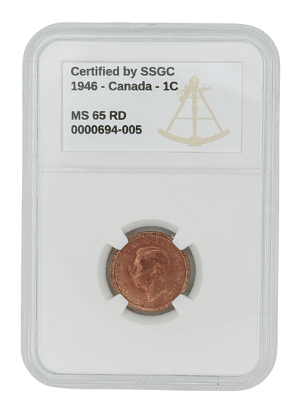 1946 1 CENT CANADA – MS 65 – GRADED (348-010)