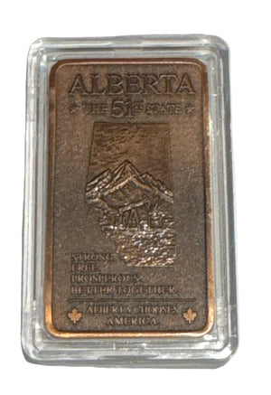 1oz ALBERTA 51ST STATE COPPER BAR