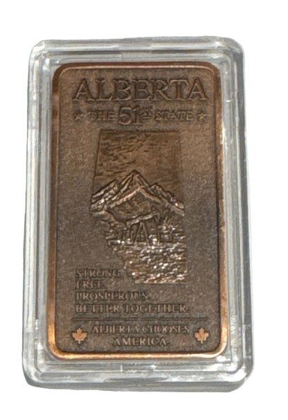 1oz ALBERTA 51ST STATE COPPER BAR