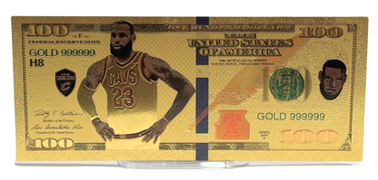 $100 NBA: LEBRON JAMES - NOVELTY GOLD FOIL NOTES