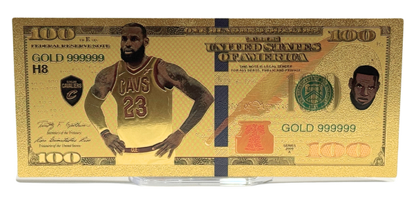 $100 NBA: LEBRON JAMES - NOVELTY GOLD FOIL NOTES
