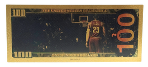 $100 NBA: LEBRON JAMES - NOVELTY GOLD FOIL NOTES