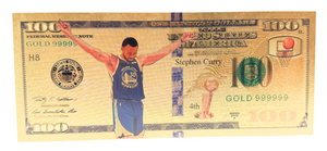 $100 NBA: STEPHEN CURRY - NOVELTY GOLD FOIL NOTES