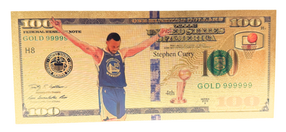 $100 NBA: STEPHEN CURRY - NOVELTY GOLD FOIL NOTES