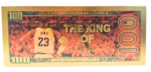 $100 NBA: LEBRON JAMES [THE KING OF LA] - NOVELTY GOLD FOIL NOTES