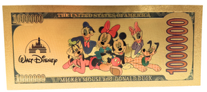 DISNEY: MINNIE MOUSE 1 MILLION NOVELTY GOLD FOIL NOTES