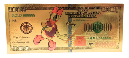 DISNEY: DAISY DUCK 1 MILLION NOVELTY GOLD FOIL NOTES