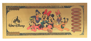 DISNEY: GOOFY 1 MILLION NOVELTY GOLD FOIL NOTES