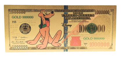 DISNEY: PLUTO 1 MILLION NOVELTY GOLD FOIL NOTES