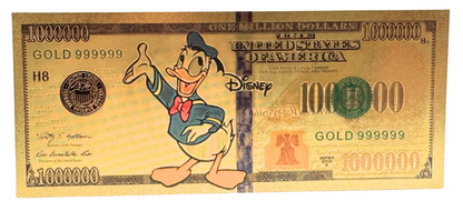 DISNEY: DONALD DUCK 1 MILLION NOVELTY GOLD FOIL NOTES