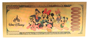 DISNEY: PLUTO 1 MILLION NOVELTY GOLD FOIL NOTES