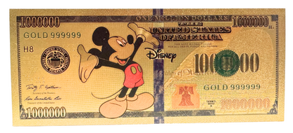 DISNEY: MICKEY MOUSE 1 MILLION NOVELTY GOLD FOIL NOTES