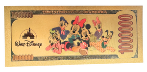 DISNEY: MICKEY MOUSE 1 MILLION NOVELTY GOLD FOIL NOTES