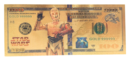 $100 STAR WARS: DROID NOVELTY GOLD FOIL NOTES