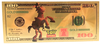 $100 TOY STORY: DONKEY NOVELTY GOLD FOIL NOTES