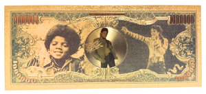 MICHAEL JACKSON 1 MILLION NOVELTY GOLD FOIL NOTES