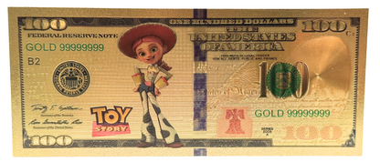 $100 DISNEY TOY STORY: JESSIE NOVELTY GOLD FOIL NOTES
