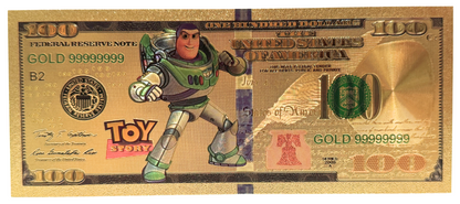 $100 DISNEY TOY STORY: BUZZ LIGHTYEAR NOVELTY GOLD FOIL NOTES