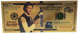 $100 STAR WARS: HAN SOLO NOVELTY GOLD FOIL NOTES