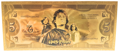 5 GALLEONS HARRY POTTER: HARRY POTTER NOVELTY GOLD FOIL NOTES