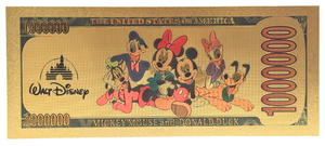 DISNEY: GOOFY - 1 MILLION NOVELTY GOLD FOIL NOTES