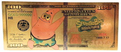 $100 SPONGEBOB: PATRICK NOVELTY GOLD FOIL NOTES