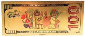 $100 SPONGEBOB: SPONGEBOB NOVELTY GOLD FOIL NOTES