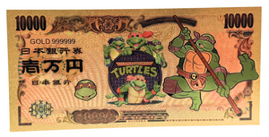 10000 YEN NINJA TURTLE: DONATELLO NOVELTY GOLD FOIL NOTES