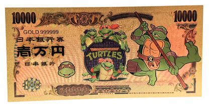 10000 YEN NINJA TURTLE: DONATELLO NOVELTY GOLD FOIL NOTES