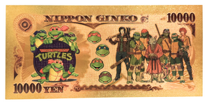 10000 YEN NINJA TURTLE: DONATELLO NOVELTY GOLD FOIL NOTES