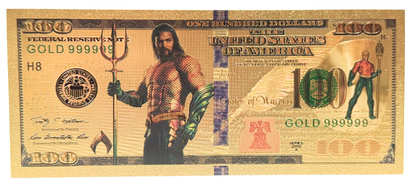 $100 DC COMICS: AQUAMAN NOVELTY GOLD FOIL NOTES