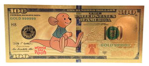 $100 WINNIE THE POOH: ROO NOVELTY GOLD FOIL NOTES