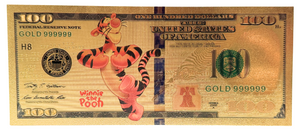 $100 DISNEY: TIGER NOVELTY GOLD FOIL NOTES