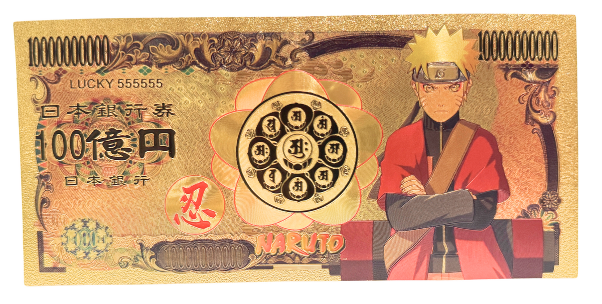 1 BILLION YEN NARUTO: NARUTO NOVELTY GOLD FOIL NOTES