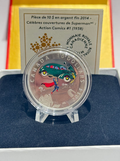 [AUCTION ONLY] 2014 $10 FINE SILVER COIN ICONIC SUPERMAN COMIC BOOK COVERS: ACTION COMICS #1 (1938)